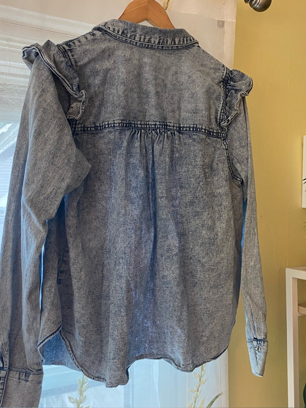 Free People | Ruffle Denim Jacket - Picture 2 of 7